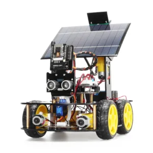 Kit de voiture robot programmable pour Ardu37professionnel, ensemble de suivi et de charge solaire Cam ESP32, projet électronique de bricolage, kit robotique